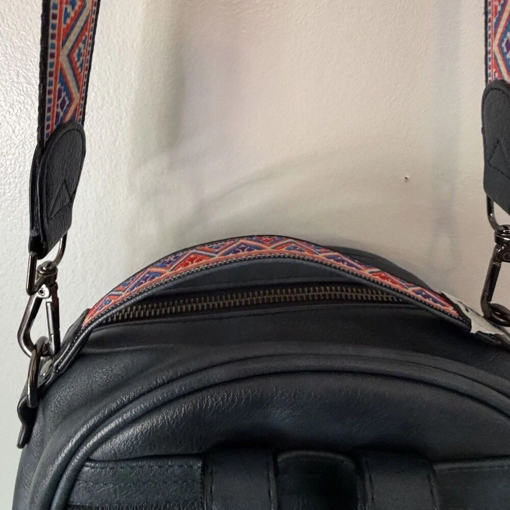 FADEON Women’s Backpack Purse Vegan Leather Waterproof Blue Multi-Pocket Travel - Picture 9 of 16